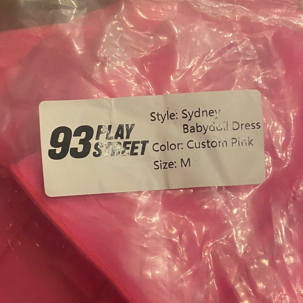 Bubblegum Pink and White Athletic Babydoll Dress- 93 Play Street - Picture 7 of 7